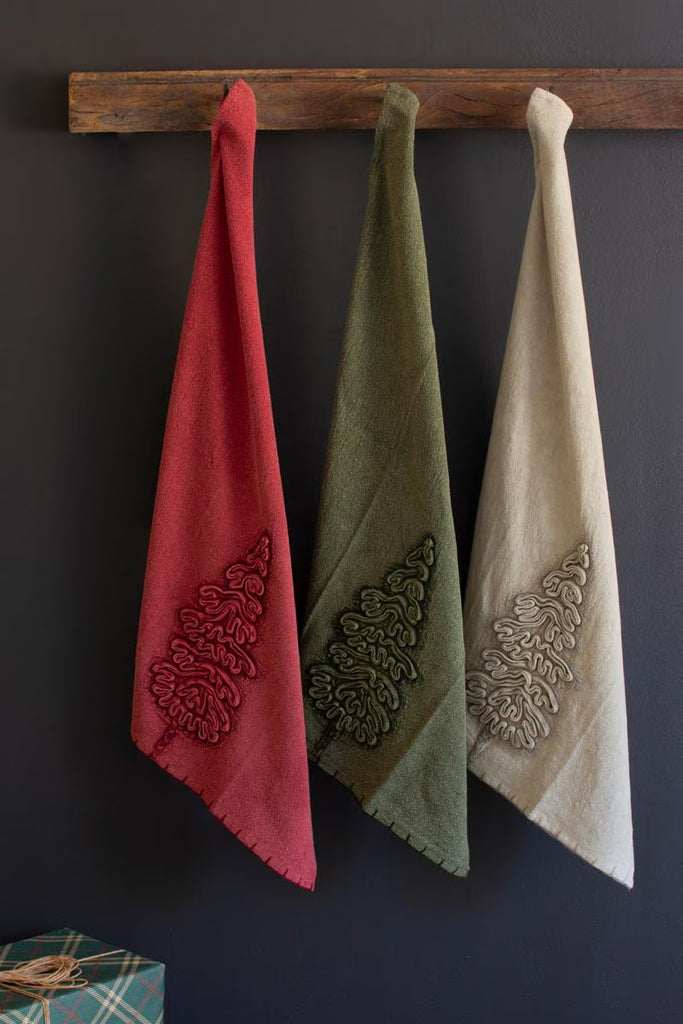 Set of 3 Christmas Tree Kitchen Towels - image 3