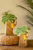 Set of 2 Ceramic Palm Tree Vases – image 3