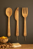 Set of 3 Carved Wood Utensils - view 1