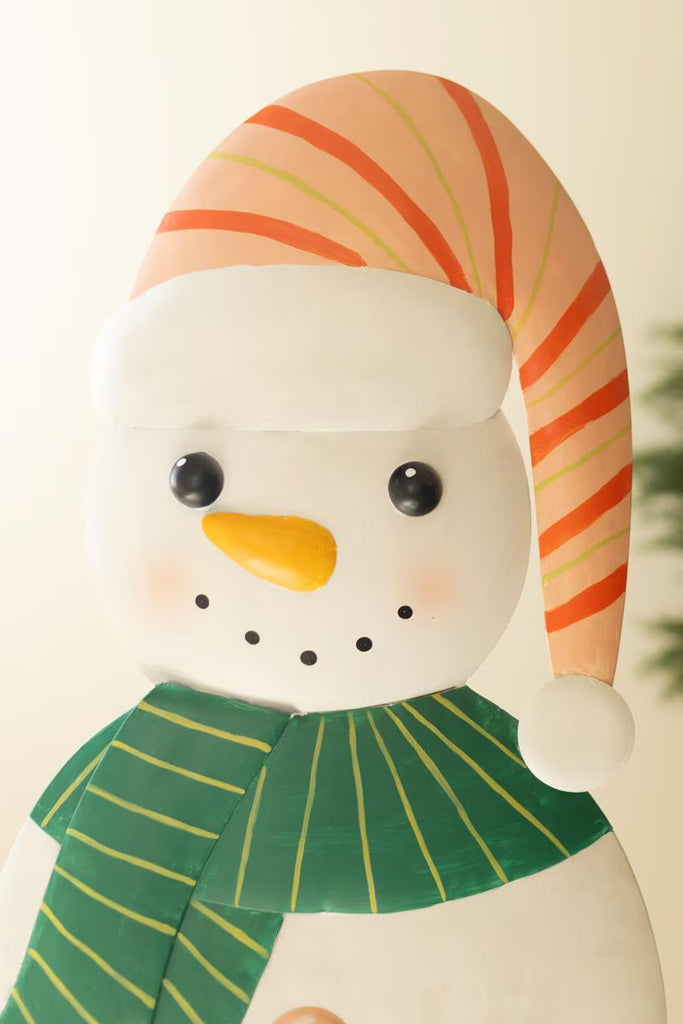 Large Metal Colorful Snowman – image 3