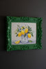 DARK GREEN FRAMED ACRYLIC PAINTING-LEMONS — Kalalou CAR1772