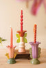 Set of 3 Ceramic Flower Taper Candle Holders – image 1