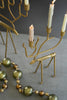 Set of 2 Antique Gold Forged Christmas Deer Candelabras – image 5
