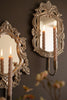Set of 2 Rustic Framed Mirrors with Taper Candle Holders - view 2
