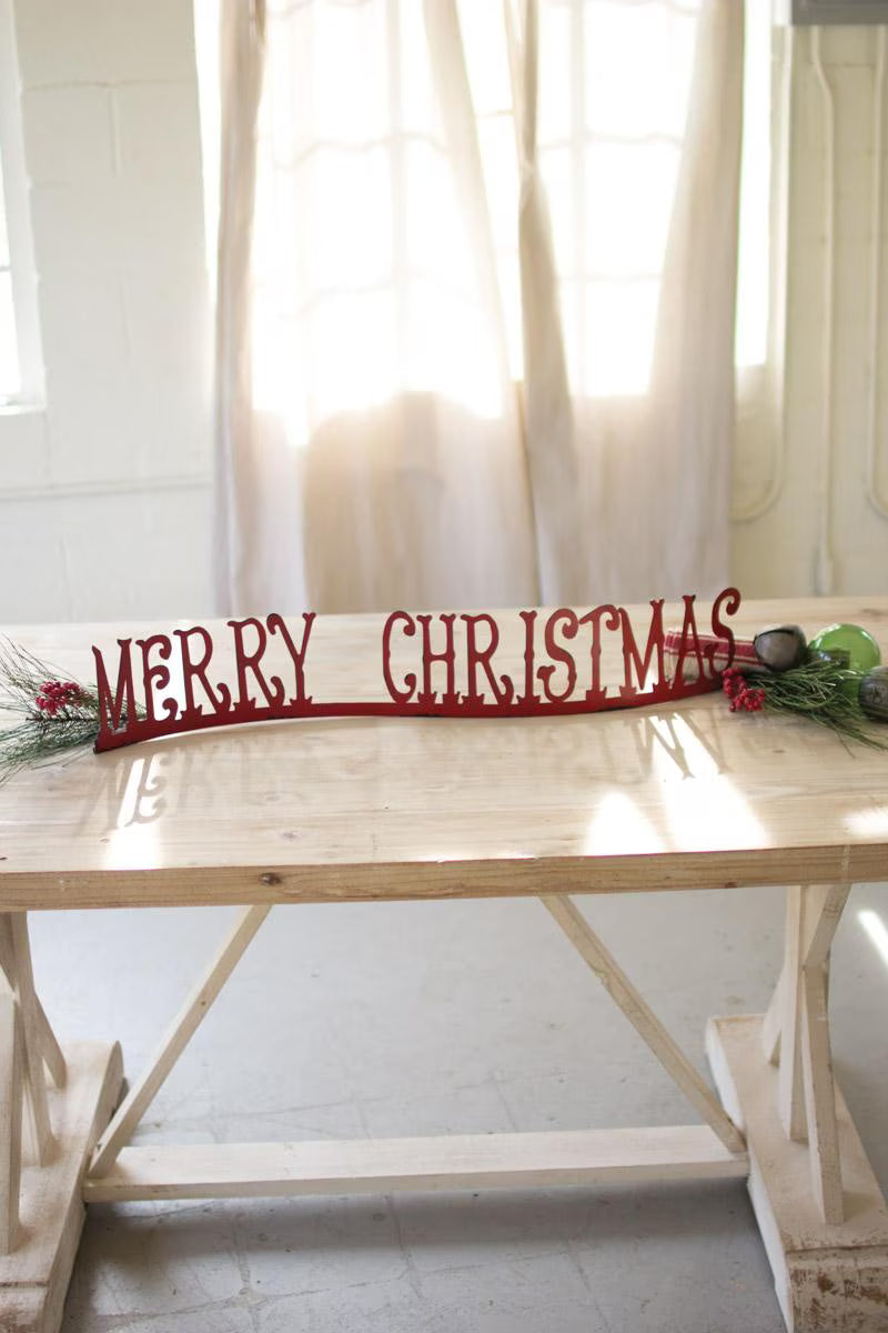 Set of 2 Tabletop or Mantle Merry Christmas (min 2) – image 1