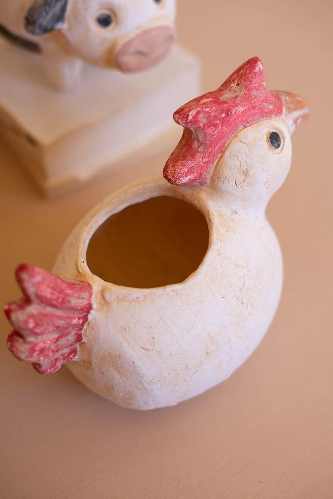 Set of 4 Sheep, Cow, Chicken and Pig Planters – image 7