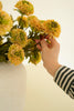 BUNDLE OF SEVEN  ARTIFICIAL ZINNIAS - YELLOW — Kalalou CHAL1004
