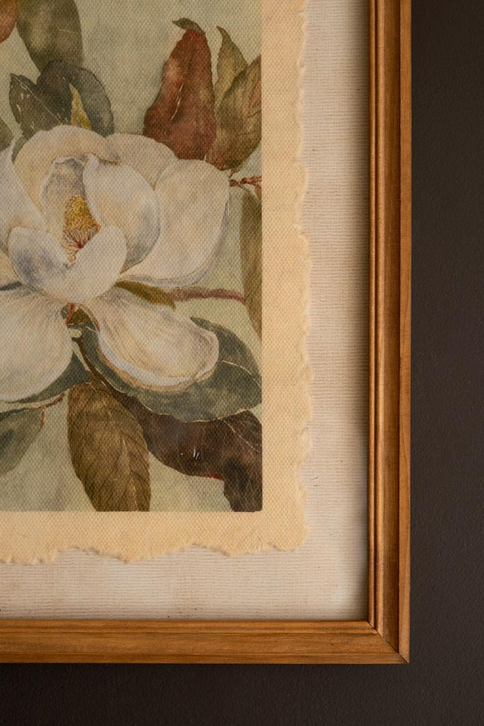 Set of 2 Framed Magnolia Prints Under Glass – image 4