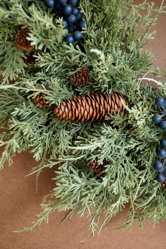 Faux Fir Christmas Wreath with Berries – image 6