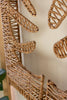 WOVEN SEAGRASS AND IRON LEAF WALL PANEL — Kalalou A6615