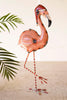 Recycled Painted Metal Christmas Flamingo – image 1