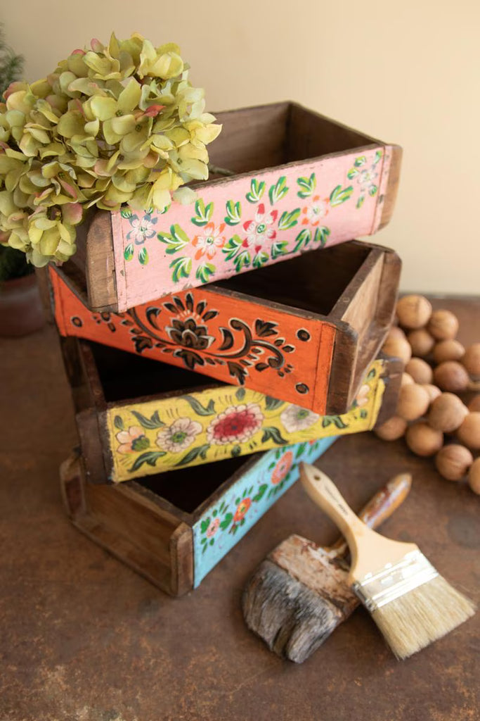 Set of 4 Hand Painted Brick Molds – image 1