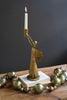 Metal Christmas Angel Taper Candle Holder - Antique Gold - view 1