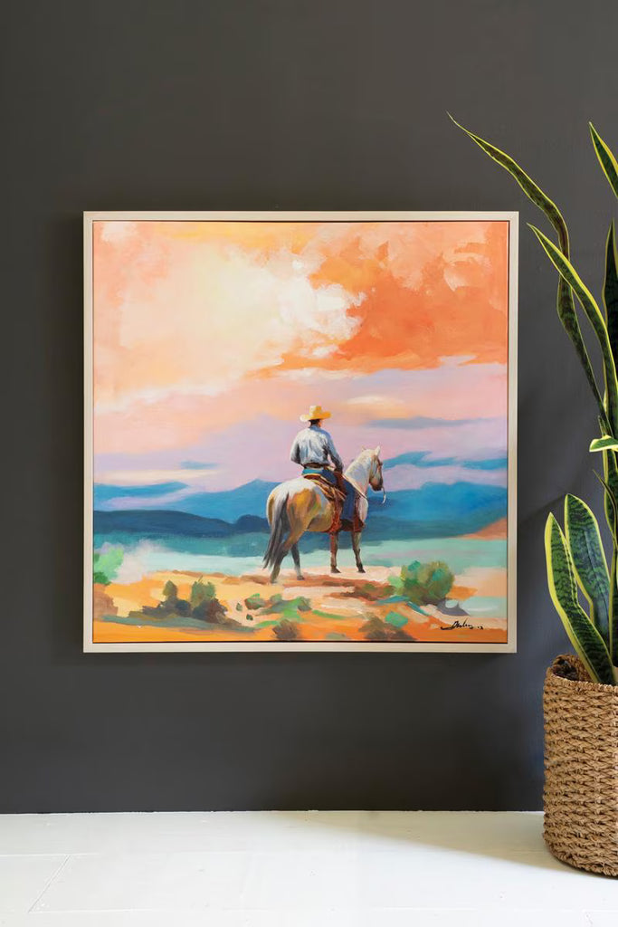 Framed Acrylic Painting - Cowboy – image 4