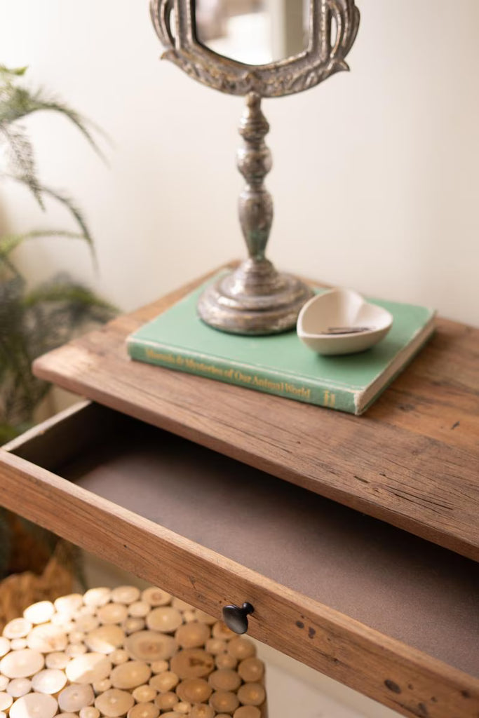 Reclaimed Wood Wall Desk with Drawer – image 2