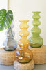 Large Glass Bubble Vase - Blue