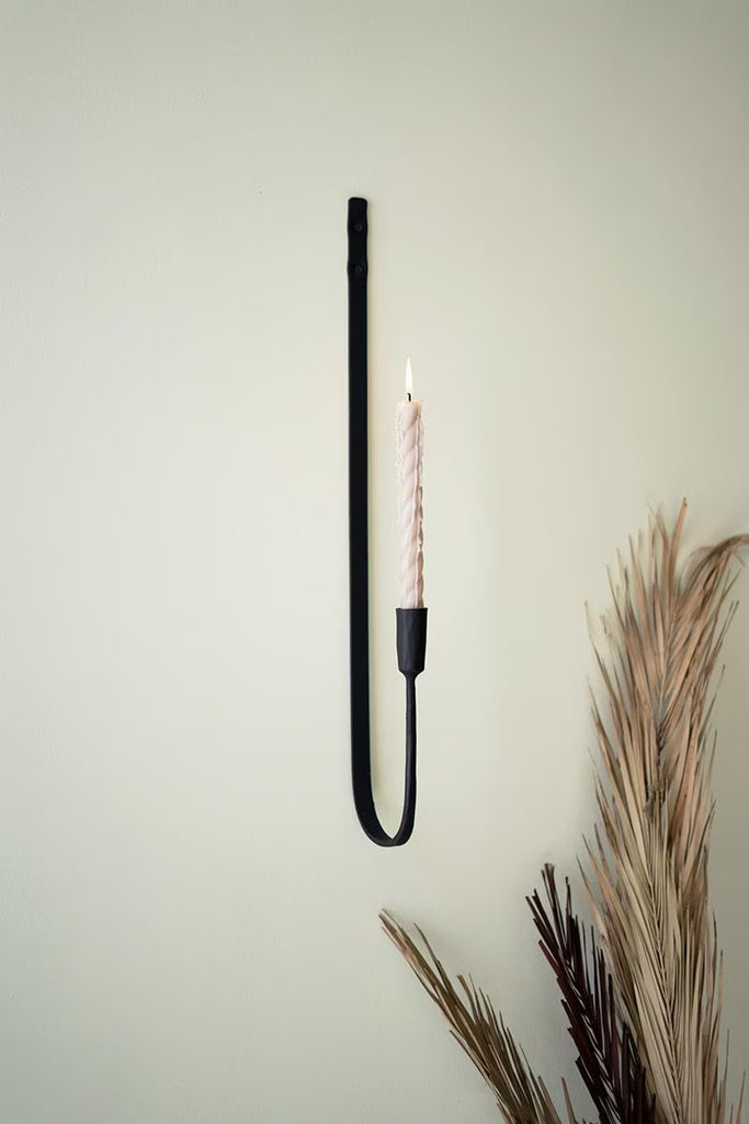 FORGED IRON SINGLE TAPER WALL SCONCE — Kalalou NELE1005