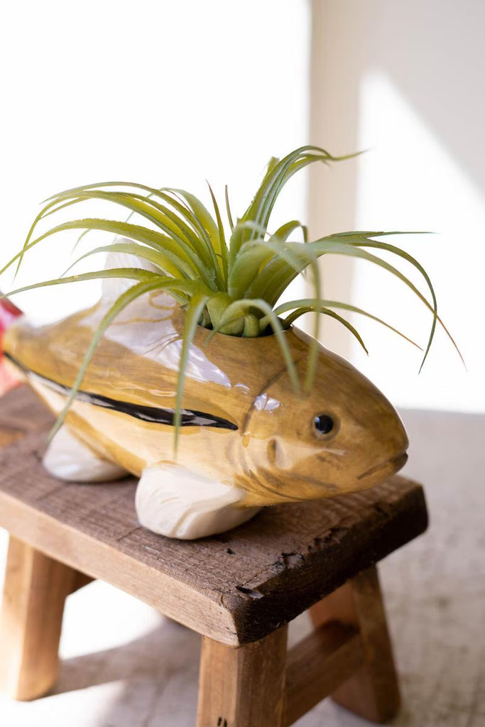 Set of 2 Ceramic Fish Vases - image 3