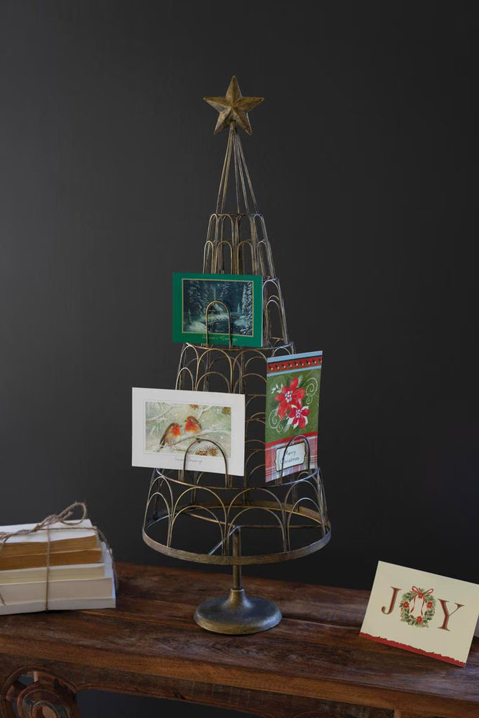 Metal Christmas Tree Card Holder – image 1