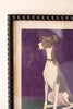 Set of 4 Framed Hound Prints Under Glass – image 4