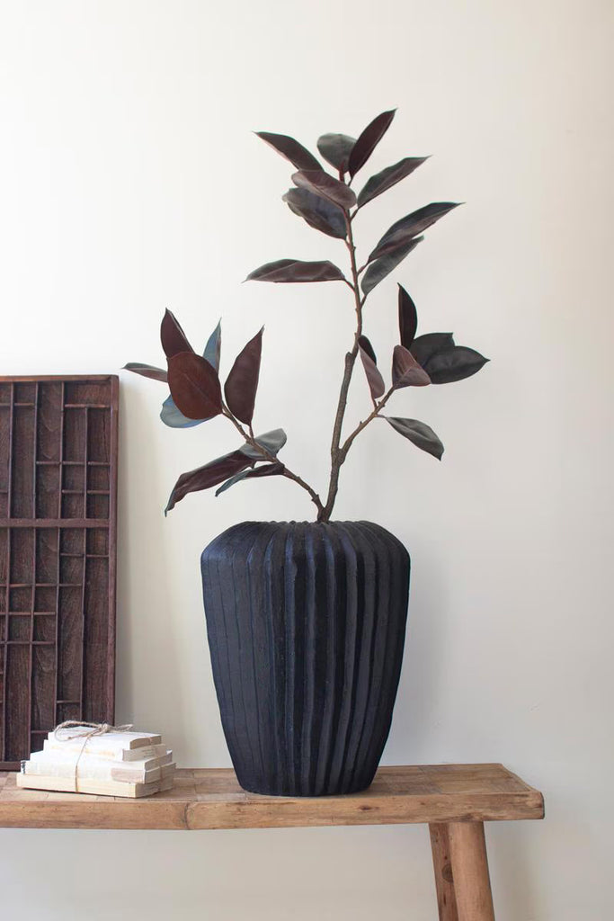 Tall Stone Composite Urn - Black – image 1