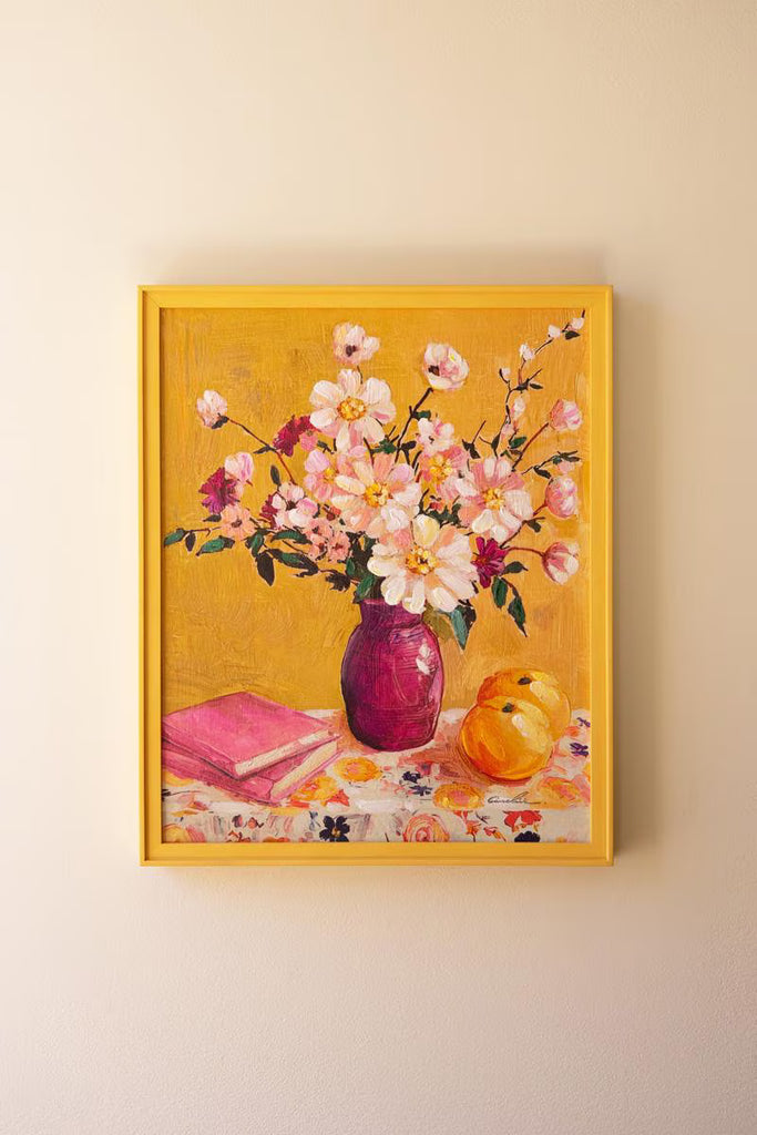 Yellow Framed Still Life Painting – image 5