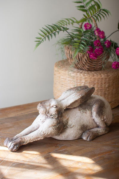 Faux Concrete Rabbit - Laying – image 1