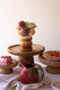 Set of 3 Etched Wood Serving Stands - view 5