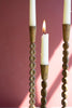 Set of 3 Antique Brass Taper Candle Holder – image 4