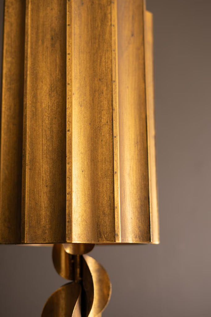 Tall Metal Table Lamp with Antique Gold Finish - #1 – image 3