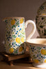 Set of 2 Cement Pitcher and Vase - Lemons – image 2