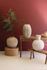 Tall Stone Composite Scalloped Vase – image 2