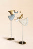 Set of 2 Painted Metal Christmas Angels on Stands – image 4