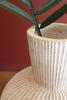 Tall Stone Composite Fluted Bulb Vase – image 3