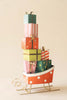 Giant Painted Metal Christmas Sleigh with Presents – image 4
