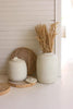Set Of 2 White Ceramic Canisters — Kalalou CPH3525