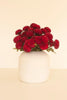 BUNDLE OF SEVEN  ARTIFICIAL ZINNIAS - RED — Kalalou CHAL1002