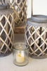 Set of 4 Grey Willow Cylinder Lanterns with Glass Inserts – image 3