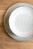 Set of 6 Set 3 Antique Grey Ceramic Dinner Salad and Bowl – image 3