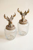 Set of 2 Glass Canisters with Reindeer Tops – image 4