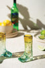 Set of 6 Recycled Glass Boot Shot Glass - Blue and Amber – image 2