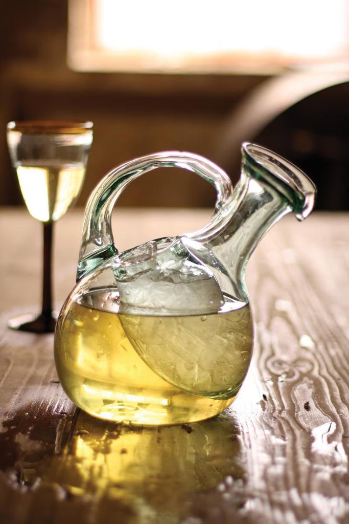 Set of 2 Tilted White Wine Decanter with Ice Pocket (min 2) – image 1
