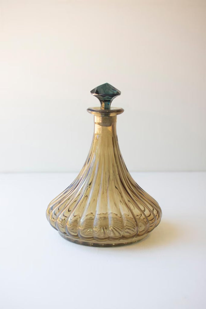 Set of 2 Glass Decanters - One Each Design - view 3