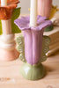 Set of 3 Ceramic Flower Taper Candle Holders – image 7