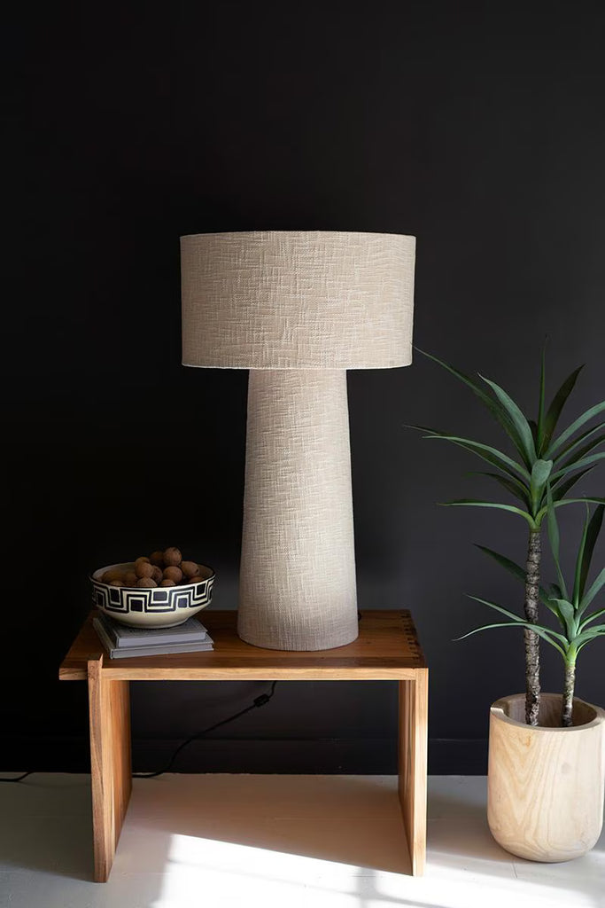 BOUCLE FABRIC TABLE LAMP WITH SHADE — Kalalou NNL2741