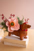 Ceramic Christmas Dachshund Planter - Candy Cane - view 1