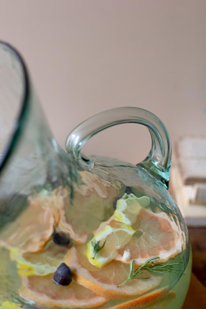Set of 2 Large Glass Tilted Pitcher (min 2) – image 4