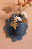 SET OF THREE BLACK WAVY CLAY WALL PLANTERS — Kalalou H4439