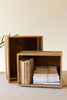 Set of 2 Slatted Wooden Crates - Natural Finish - view 5