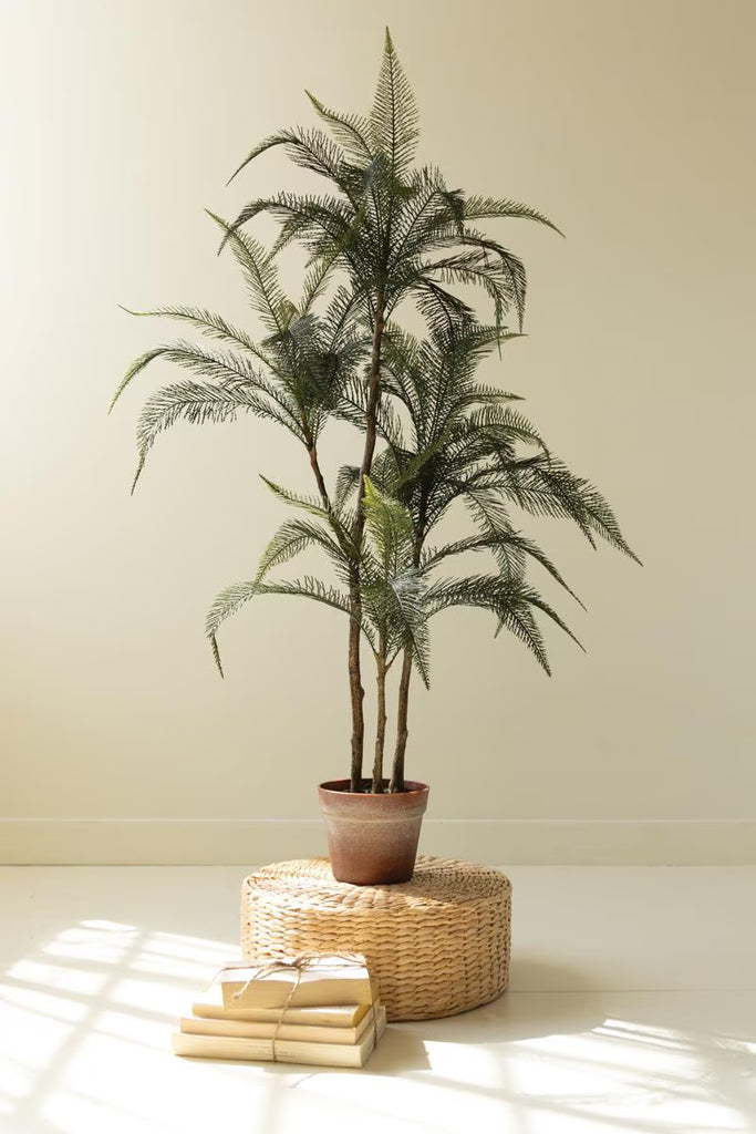 Artificial 46" Fern in Plastic Pot – image 1